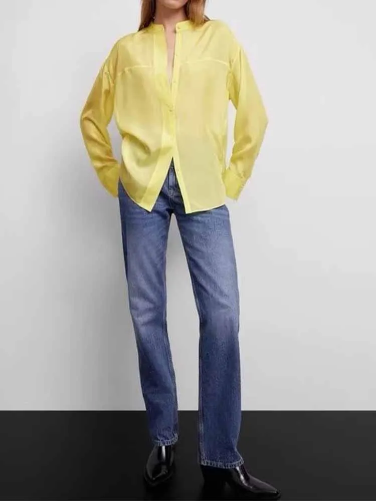 Women 2023 New Fashion loose stand Neck Long Sleeve Solid Blouses Vintage Button-up Female Shirts Chic Tops
Women 2023 New Fashion loose stand Neck Long Sleeve Solid Blouses Vintage Button-up Female Shirts Chic Tops