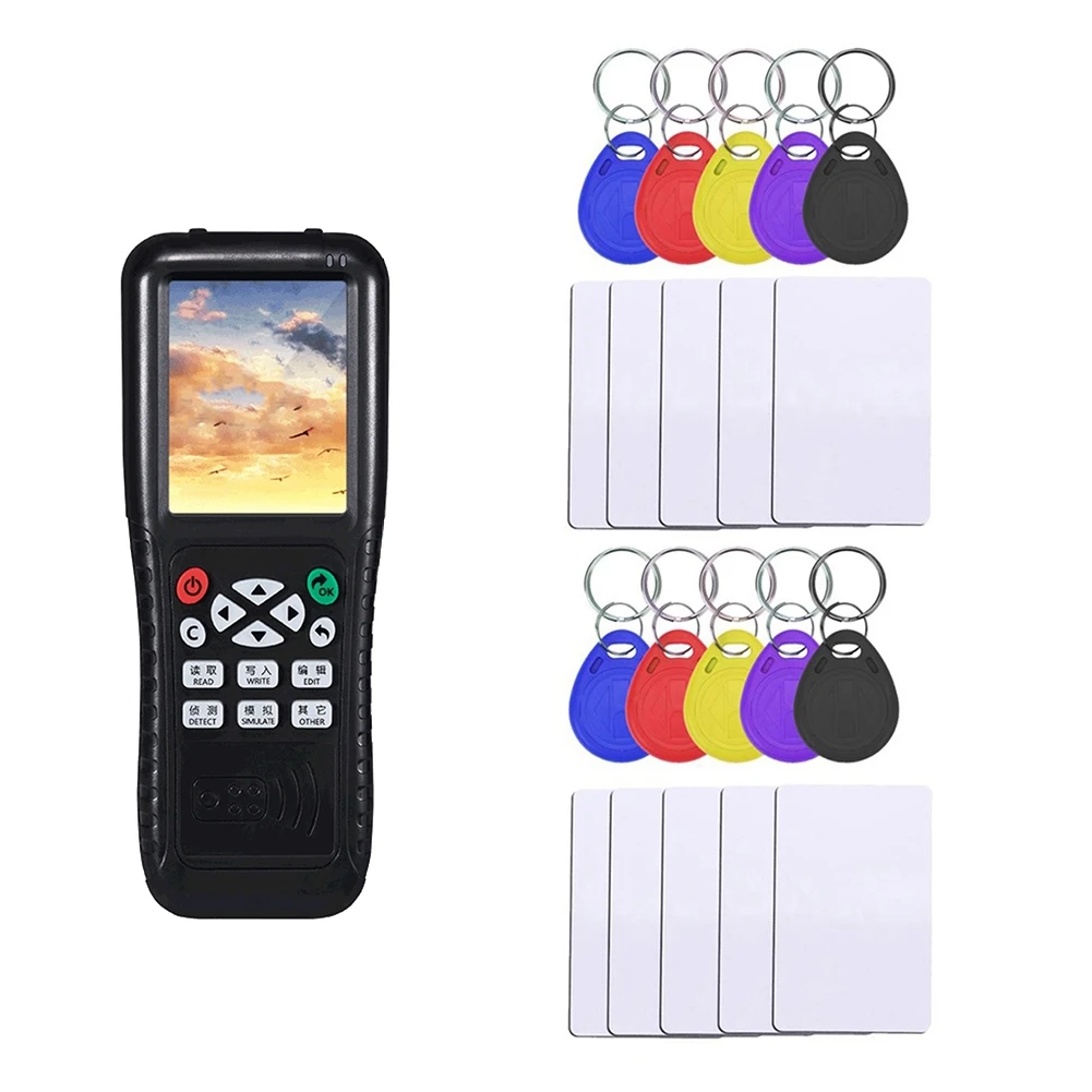 RFID Copier with Full Decode Function Smart Card Key English Version Reader Writer(10Pcs T5577 Key and 10Pcs UID Card)
RFID Copier with Full Decode Function Smart Card Key English Version Reader Writer(10Pcs T5577 Key and 10Pcs UID Card)