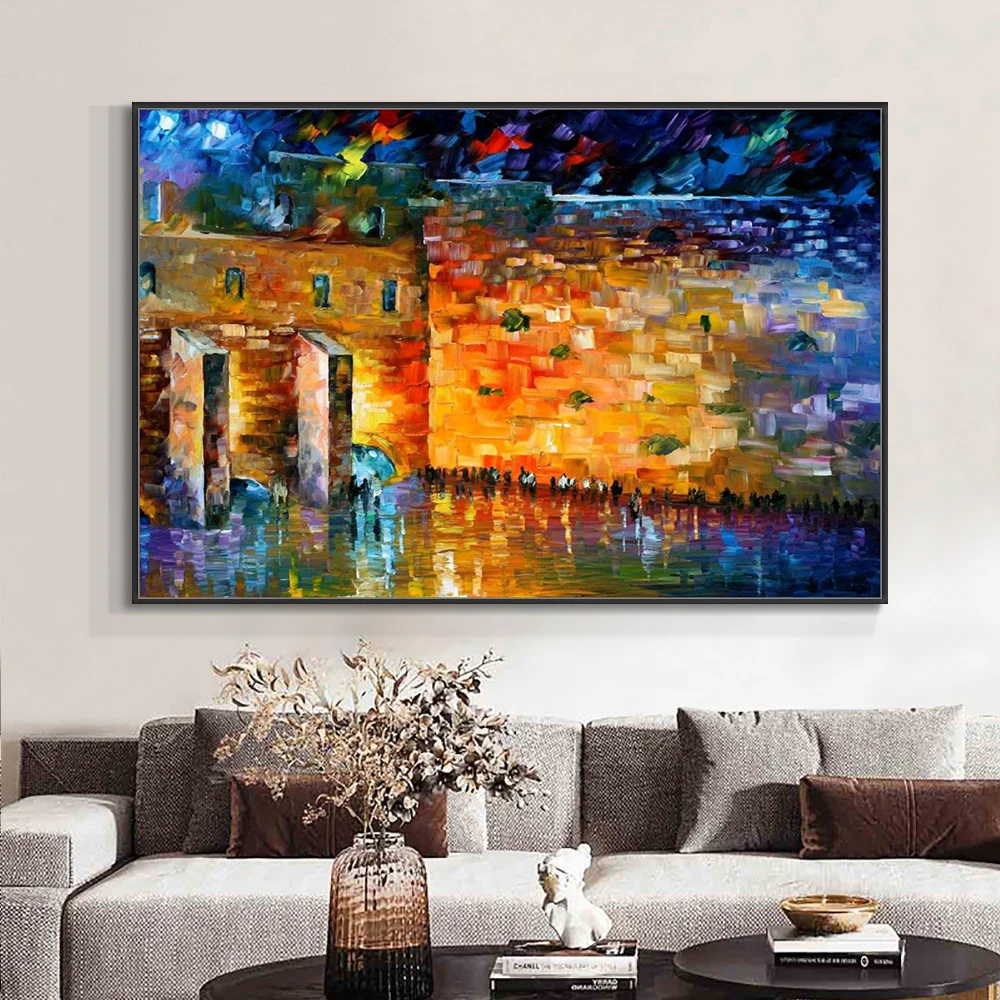 Mintura large Artwork Wailing Wall Handmade Oil Paintings on Canvas,Jerusalem Colorful Landscape Wall Art Living Room Home Decor
Mintura large Artwork Wailing Wall Handmade Oil Paintings on Canvas,Jerusalem Colorful Landscape Wall Art Living Room Home Decor