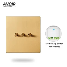 Avoir Gold Wall Light Switch On Off Shutter Momentary Switch Stainless Steel Curtain Switch Usb Electrical Socket Led Dimmer
Avoir Gold Wall Light Switch On Off Shutter Momentary Switch Stainless Steel Curtain Switch Usb Electrical Socket Led Dimmer