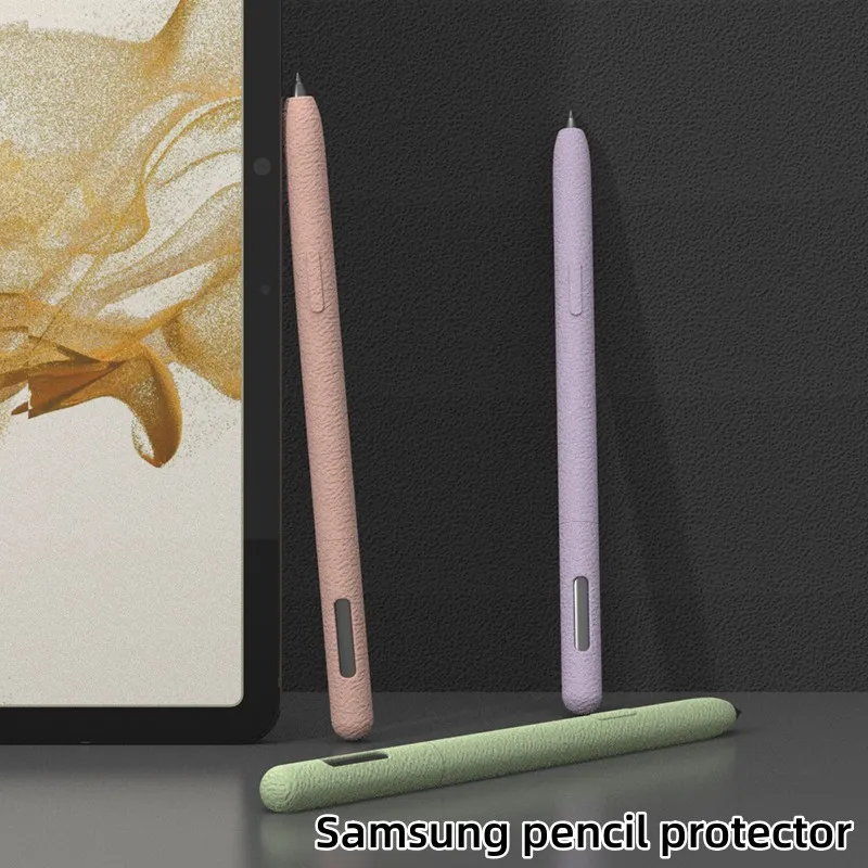 

Silicone Pencil Case Tablet Touch Stylus Pen Cover Solid Color for Samsung Galaxy Tab S6 Lite S7 FE S8 Ultra S9 Plus