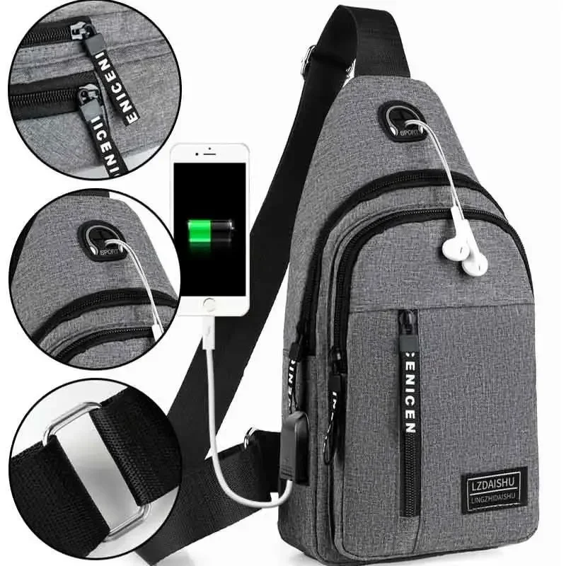 Fashionable Men's Chest Bag with Ear Holes Design, Lightweight and Burden-reducing Design, Separate Storage Design Bag for Men
Fashionable Men's Chest Bag with Ear Holes Design, Lightweight and Burden-reducing Design, Separate Storage Design Bag for Men