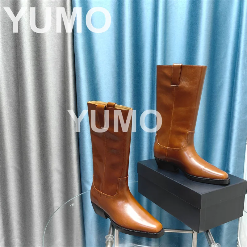 2023 Women Fashion Genuine Leather Mid-calf Boots Solid Women Pointy Toe Runway Slip On West Cowboy Boots Size 41
2023 Women Fashion Genuine Leather Mid-calf Boots Solid Women Pointy Toe Runway Slip On West Cowboy Boots Size 41