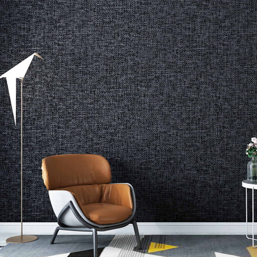 Modern Nordic Black Linen Wallpaper for Walls Living Room Bedroom Waterproof Vinyl Home Flax Plain Straw Texture Wall Paper
Modern Nordic Black Linen Wallpaper for Walls Living Room Bedroom Waterproof Vinyl Home Flax Plain Straw Texture Wall Paper