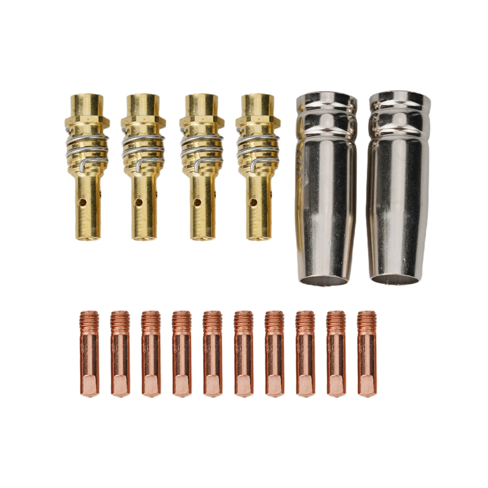 16pcs Welder Nozzle Part Kit Tip Nozzles Contact Tips Consumables MIG Welding MB15 15AK Contact Tip 0.8/1.0/1.2mm New
16pcs Welder Nozzle Part Kit Tip Nozzles Contact Tips Consumables MIG Welding MB15 15AK Contact Tip 0.8/1.0/1.2mm New