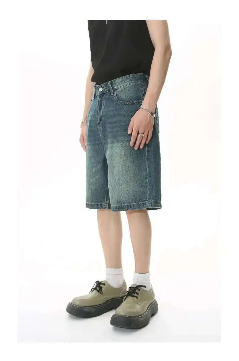 IEFB Summer Men's Casual Jeans Shorts Loose Mid High Waist Fashion Knee Lenght Denim Short Pants Vintage Male New Korean 9A8588 62 Sf35f8f199eda4e719304438665aa71f5G