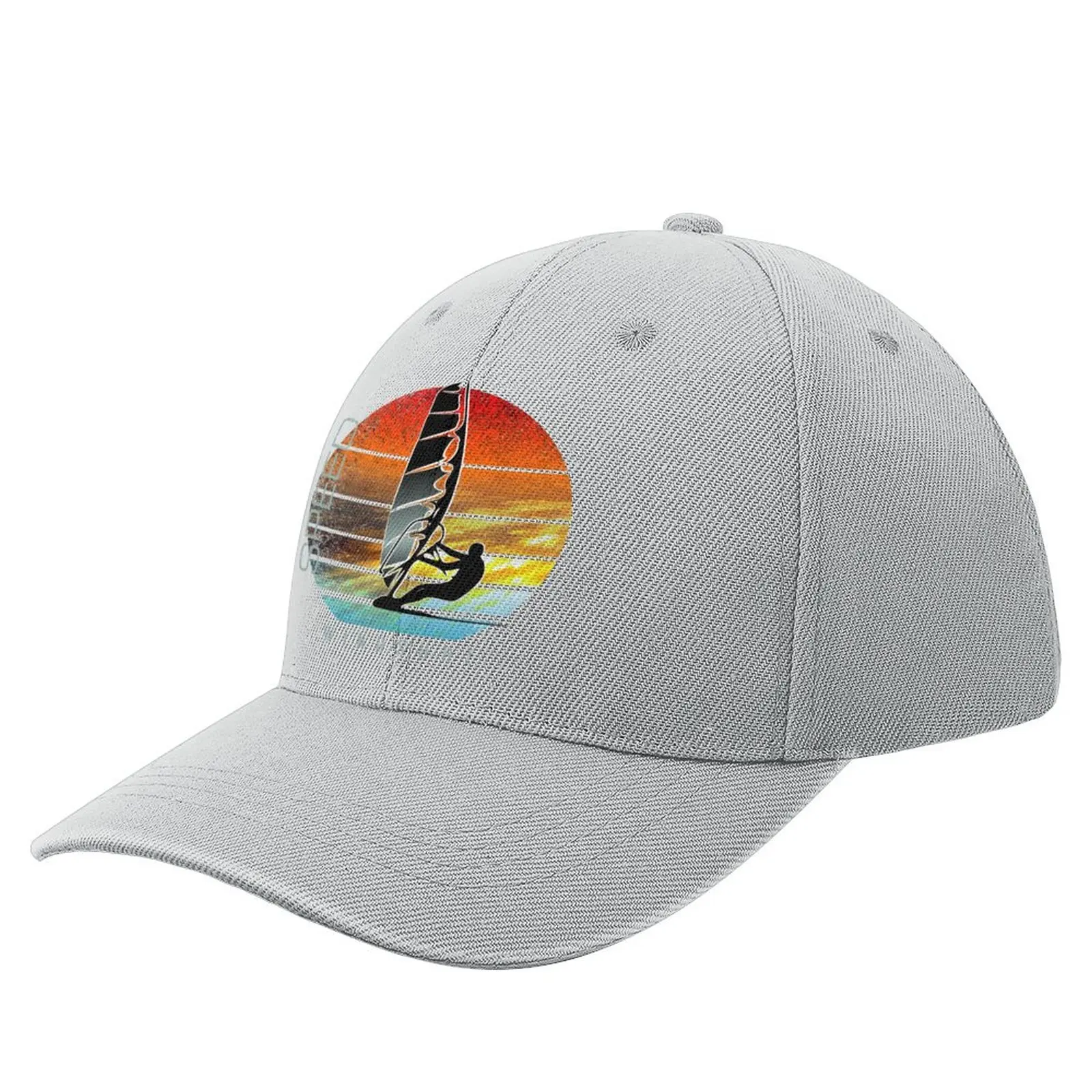 

windsurfer planing at sunset over ocean waves Baseball Cap Hood Beach Bag Women Hat Men'S