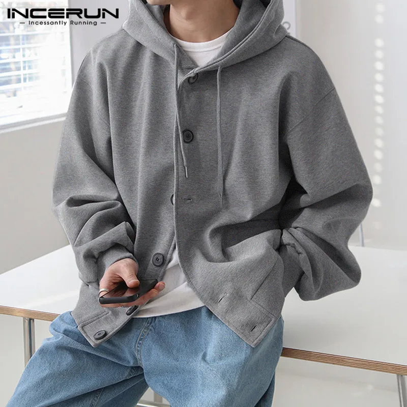 INCERUN Tops 2023 Korean Style Men Solid Loose Fitting Hooded Button Design Sweater Casual Streetwear Hot Sale Sweatshirts S-5XL
INCERUN Tops 2023 Korean Style Men Solid Loose Fitting Hooded Button Design Sweater Casual Streetwear Hot Sale Sweatshirts S-5XL
