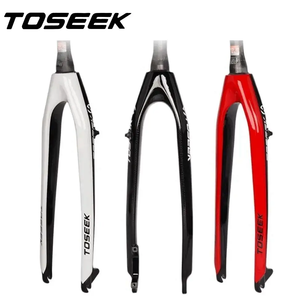 

Велосипедная вилка TOSEEK T800 из углеродного волокна, запчасти для горного велосипеда, коническая трубка вилки 26er 27.5er 29er, диаметр 28,6 мм/39,8 мм