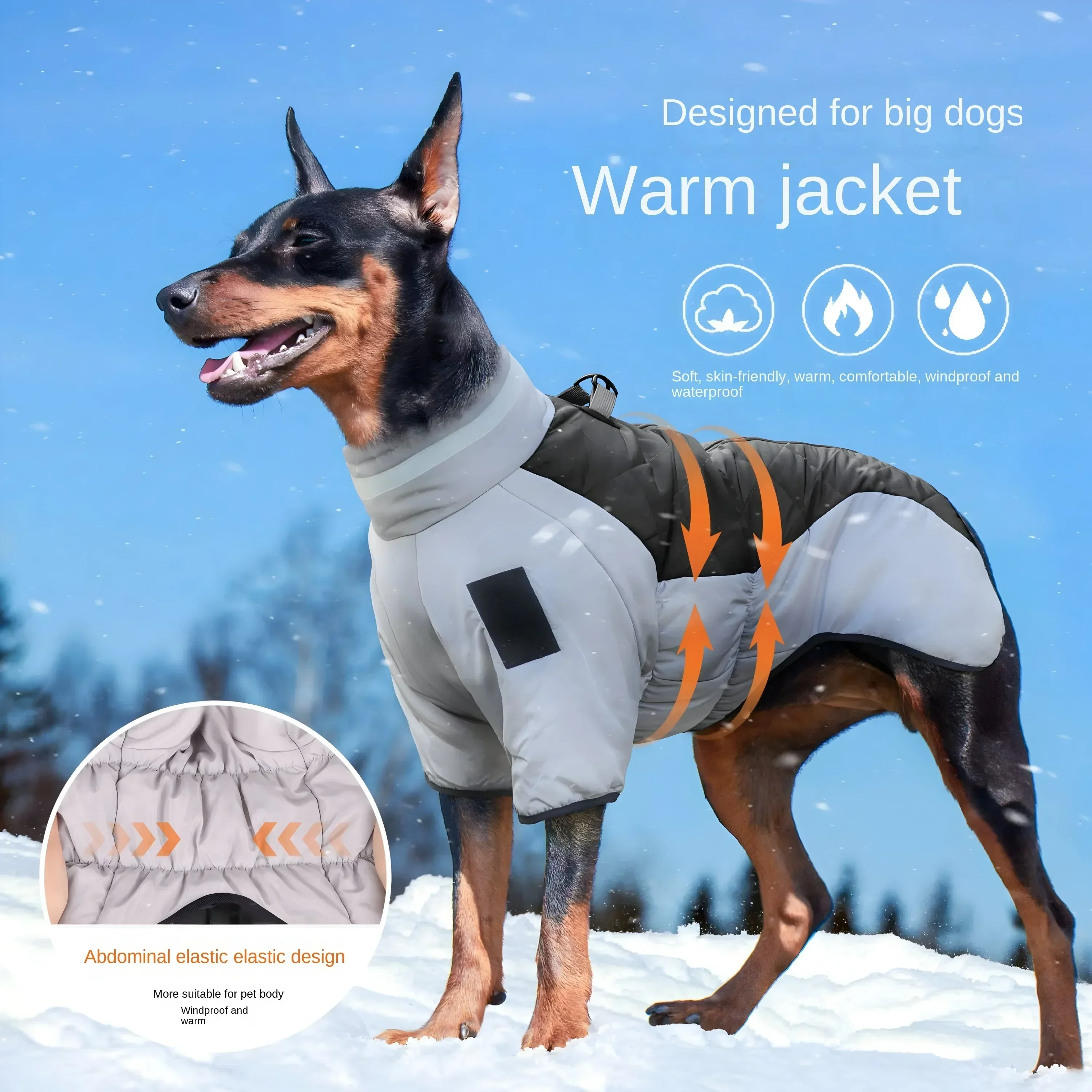 Dog clothes, autumn and winter Warm Pet clothes, reflective warm dog coats For large and small,Jacket for puppy,Outdoor Costume
Dog clothes, autumn and winter Warm Pet clothes, reflective warm dog coats For large and small,Jacket for puppy,Outdoor Costume