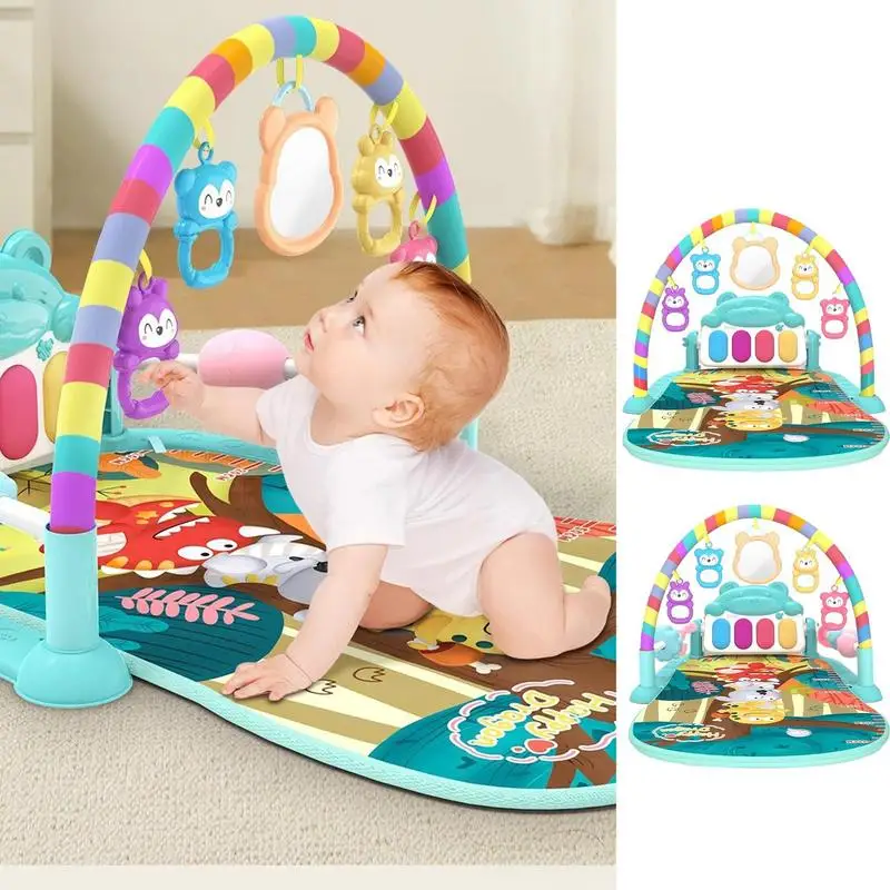 

Kick And Play Piano Gym Activity Mat Toys Learning Toy Smart Stages Toddler Toys For 3-6 Months Newborns Holidays Birthdays And