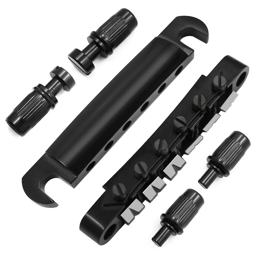 Tune-O-Matic Bridge and Tailpiece with Studs Set for ABR-1 Bridge Style Les Paul LP Electric Guitar Replacement,Black
Tune-O-Matic Bridge and Tailpiece with Studs Set for ABR-1 Bridge Style Les Paul LP Electric Guitar Replacement,Black