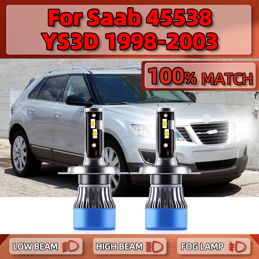 

H4 LED Car Headlight Bulbs 120W Auto Lights 20000LM Turbo Lamps 12V 6000K For Saab 9-3 YS3D 1998 1999 2000 2001 2002 2003