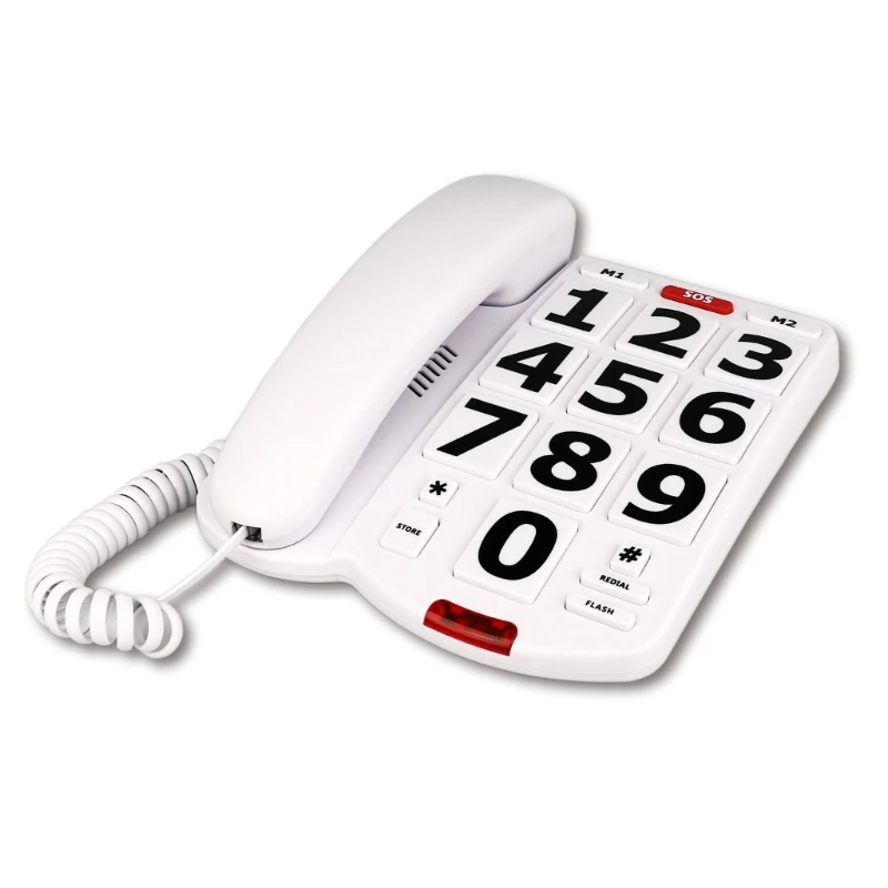 Elderly Telephone Big Button Telephone Large Number Redialing Corded Landline for Elderly Hands Corded Telephone
Elderly Telephone Big Button Telephone Large Number Redialing Corded Landline for Elderly Hands Corded Telephone