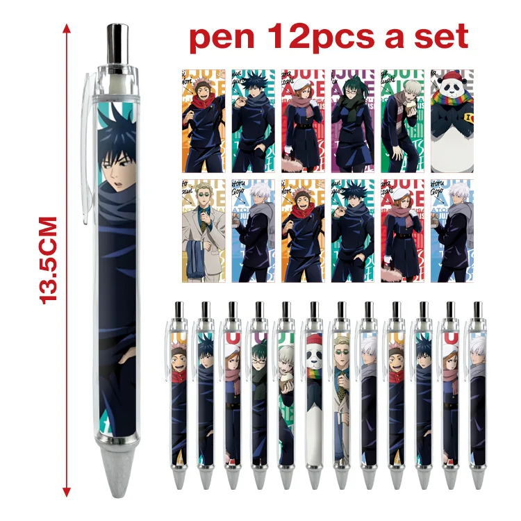 12PCS Jujutsu Kaisen Ballpoint Pens Itadori Yuji Fushiguro Megumi Gojo Satoru Novelty Stationery Anime Student Writing Supplies
12PCS Jujutsu Kaisen Ballpoint Pens Itadori Yuji Fushiguro Megumi Gojo Satoru Novelty Stationery Anime Student Writing Supplies