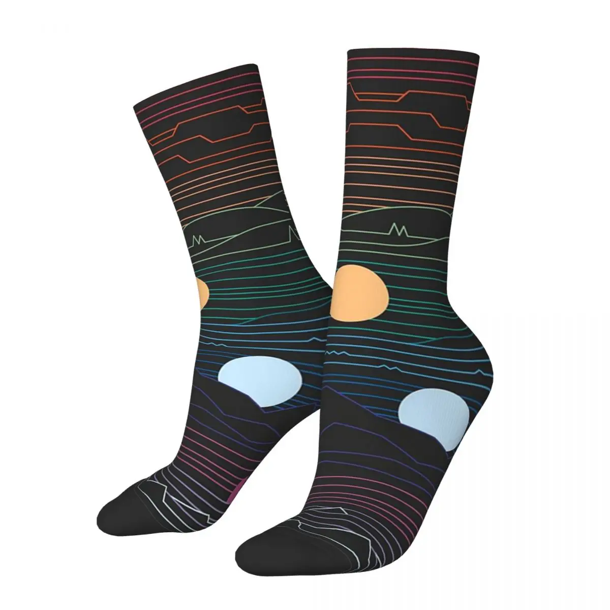 

Носки с подсолнухами мульти-земля, супер мягкие чулки Харадзюку, всесезонные длинные носки, аксессуары для подарка унисекс