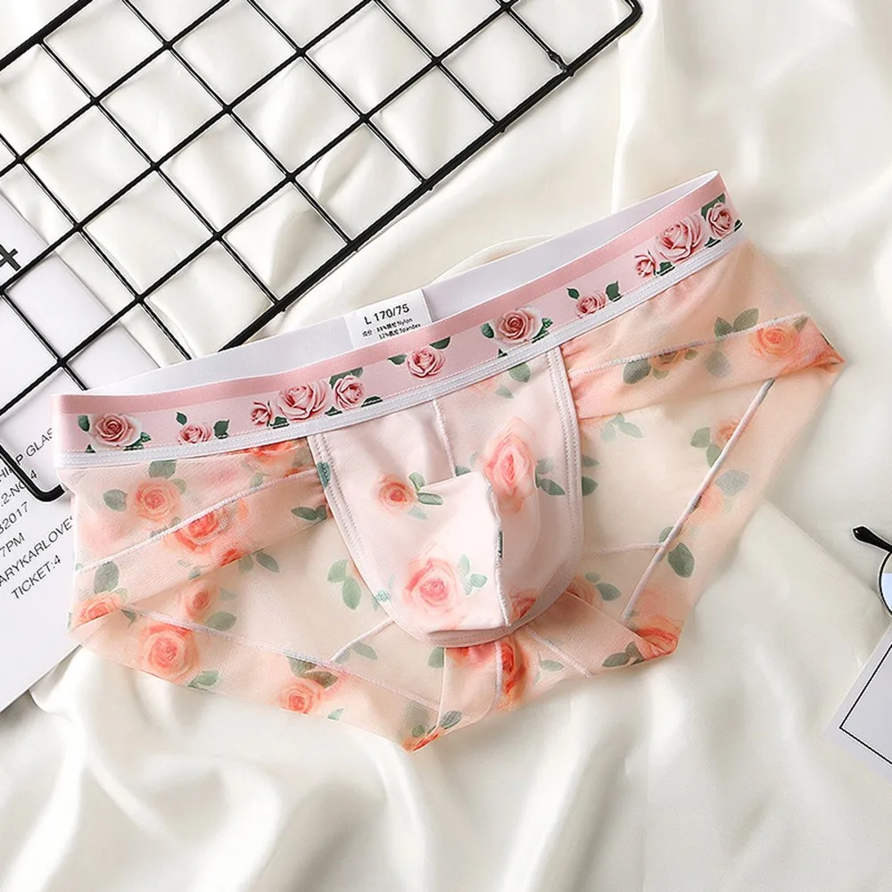 Men Sexy Sheer Flowers Briefs Pouch Underwear Low-waist Ultra-thin Panties Men's Briefs Low Waist Transparent Mesh Lingerie
Men Sexy Sheer Flowers Briefs Pouch Underwear Low-waist Ultra-thin Panties Men's Briefs Low Waist Transparent Mesh Lingerie