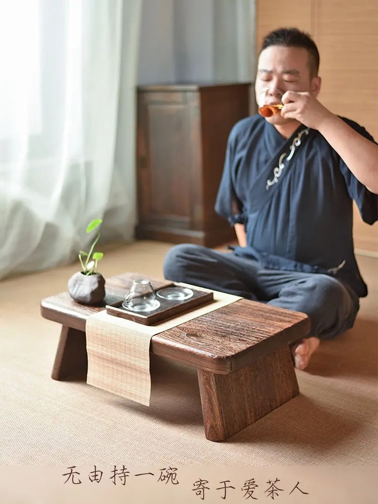 Solid wood balcony small tea table home simple retro natural bay window teatable Japanese tatami wooden table creative tea table
Solid wood balcony small tea table home simple retro natural bay window teatable Japanese tatami wooden table creative tea table