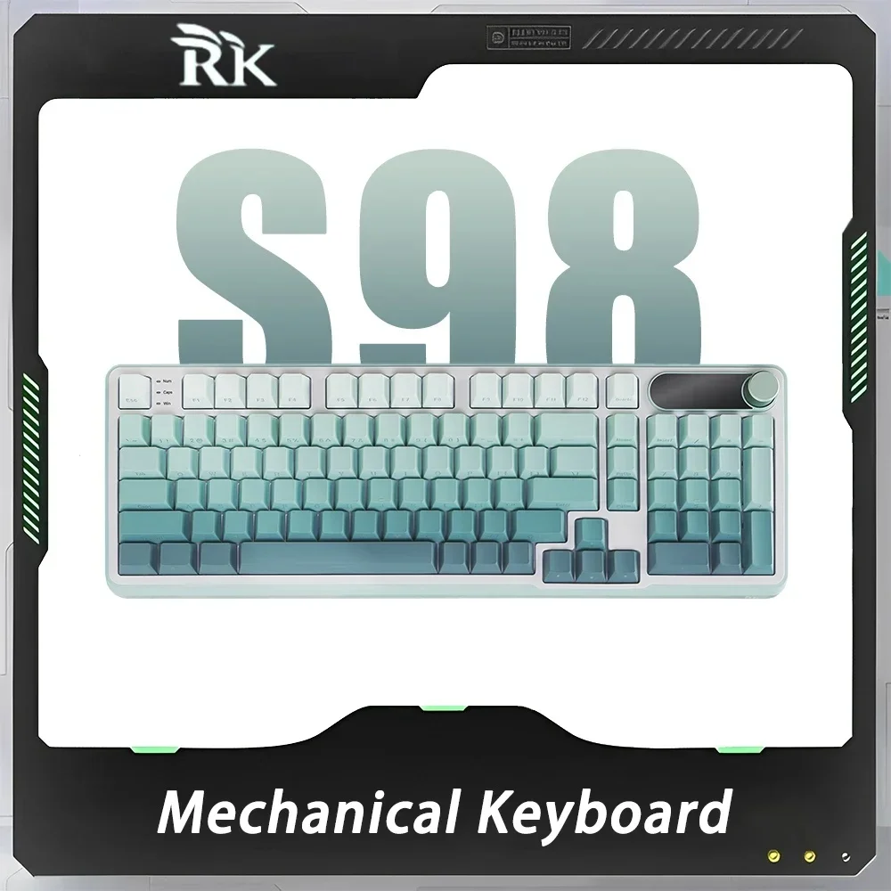 

RK S98 Mechanical Keyboard Custom Screen Multifunctional Knob Three Mode Wireless Gaming Keyboard Hot Swap Pc Gamer Mac Office