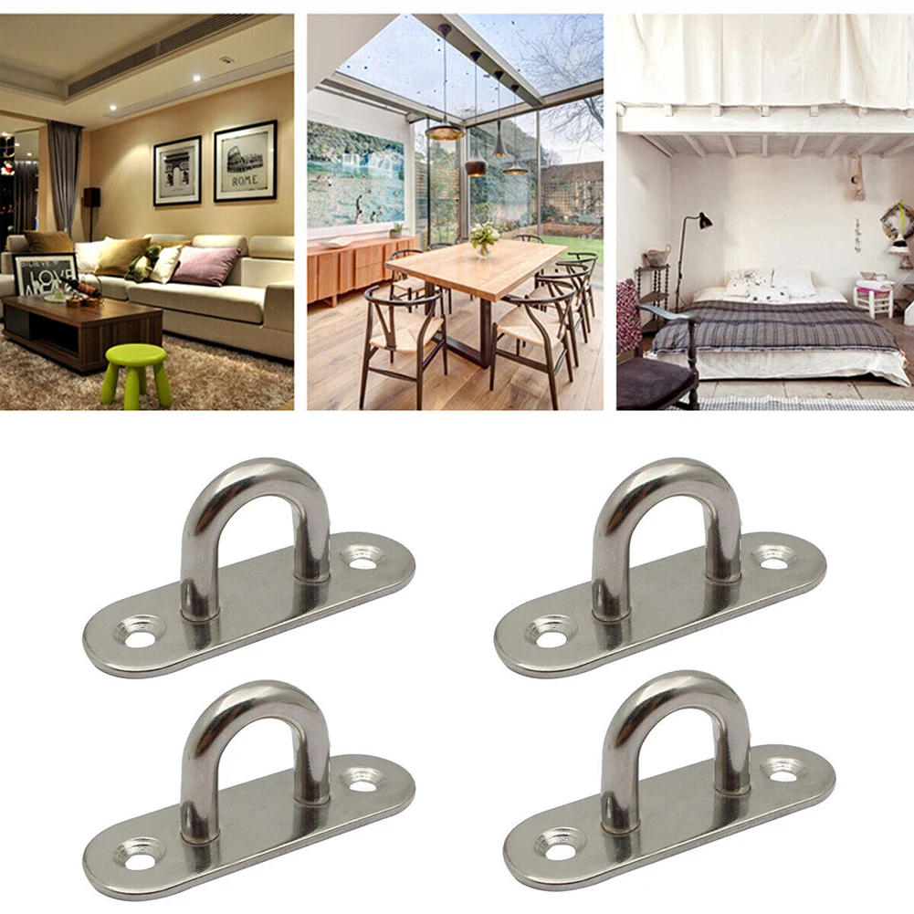4pcs Stainless Steel Pad Eye Plate Staple Ring Hook Oblong Marine Boat Door 5MM Marine Fixtures Accessories
4pcs Stainless Steel Pad Eye Plate Staple Ring Hook Oblong Marine Boat Door 5MM Marine Fixtures Accessories