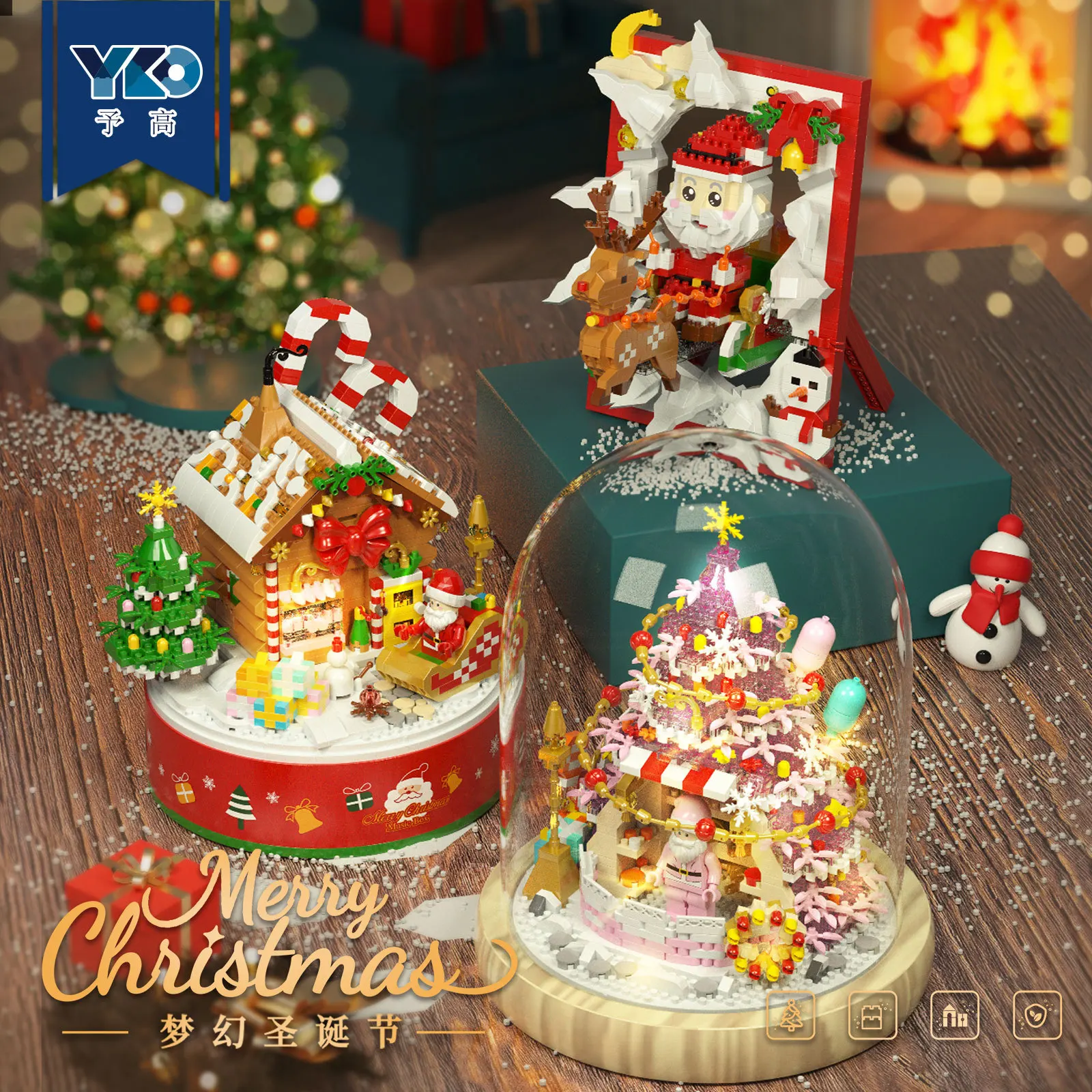 Pink Christmas Tree Micro Building Blocks Santa Claus Photo Frame Xmas House Assembled Mini Bricks Figure Toy For Kid Gifts
Pink Christmas Tree Micro Building Blocks Santa Claus Photo Frame Xmas House Assembled Mini Bricks Figure Toy For Kid Gifts