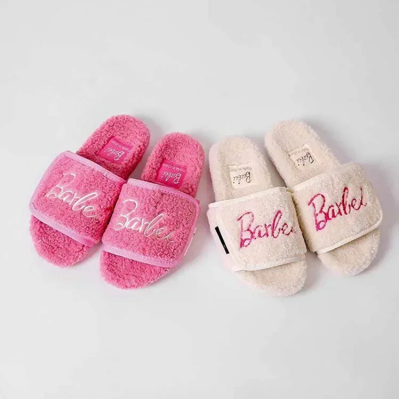 Barbie Embroidered Letters Fur Slippers Outer Wear Autumn Winter New Thick-soled Flip-flops Pink Fur Slippers Birthday Gifts
Barbie Embroidered Letters Fur Slippers Outer Wear Autumn Winter New Thick-soled Flip-flops Pink Fur Slippers Birthday Gifts