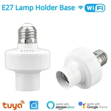 Tuya WIiFi BL E27 Socket Smart Light Bulbs Adapter Lamp Holder Base Kitchen Bedroom Light Switch Alexa Google Home Voice Control