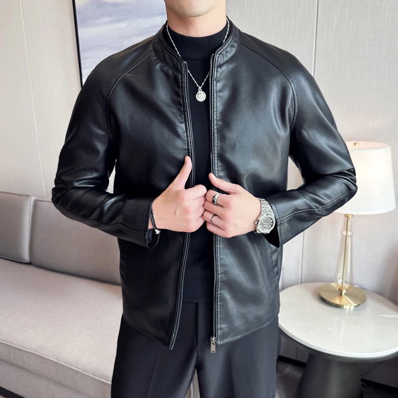 Fashion Leather Jacket Men Autumn Fleece Liner Pu Leather Coats with Hood Protective Rider Clothing
Fashion Leather Jacket Men Autumn Fleece Liner Pu Leather Coats with Hood Protective Rider Clothing