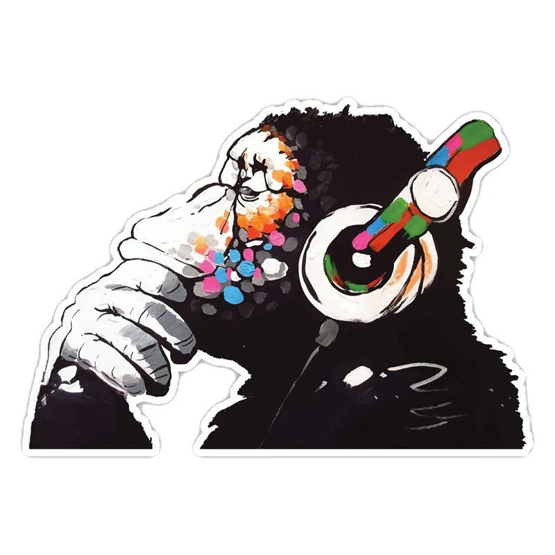 13/17 cm Car Stickers Decor Motorcycle Decals Monkey Headphones Decorative Accessories Creative Sunscreen Waterproof PVC M100
13/17 cm Car Stickers Decor Motorcycle Decals Monkey Headphones Decorative Accessories Creative Sunscreen Waterproof PVC M100