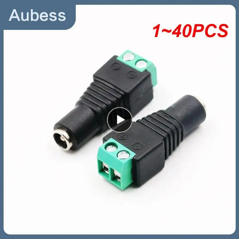 

1~40PCS Coax Cat5 To Bnc DC Power Male jack plug DC female Connector plug adapter Av BNC UTP for CCTV Camera Video Balun