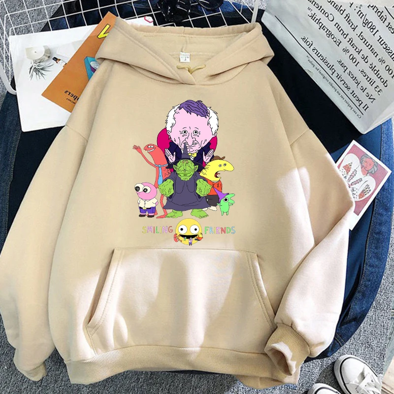 

Smiling Friends Hoodie Unisex Streetwear Hip Hop Hoodie Sweatshirt Winter Long Sleeve Kpop Clothes Pullovers Sudaderas Male Tops