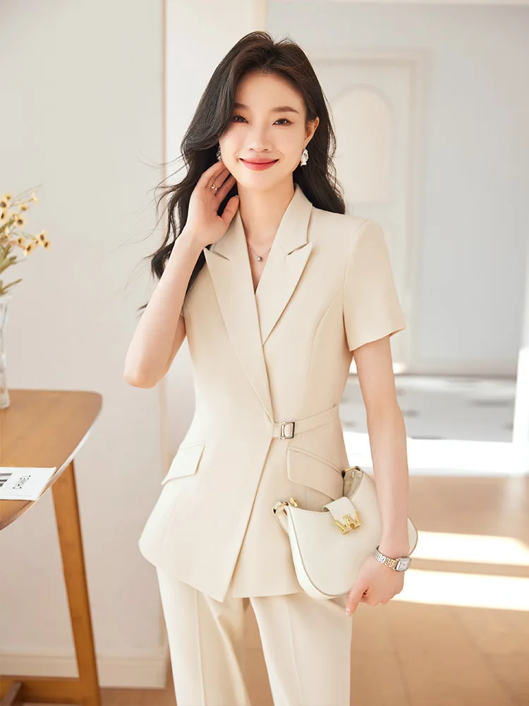 

Formal Pantsuits OL Styles Professional for Women Business Work Wear Blazers Female Career Interview Outfits Set Plus Size 5XL