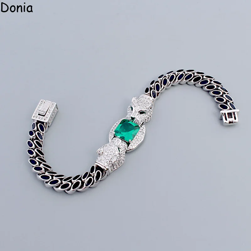 Donia jewelry European and American vintage double headed leopard micro Mosaic AAA zircon men's luxury bracelet
Donia jewelry European and American vintage double headed leopard micro Mosaic AAA zircon men's luxury bracelet