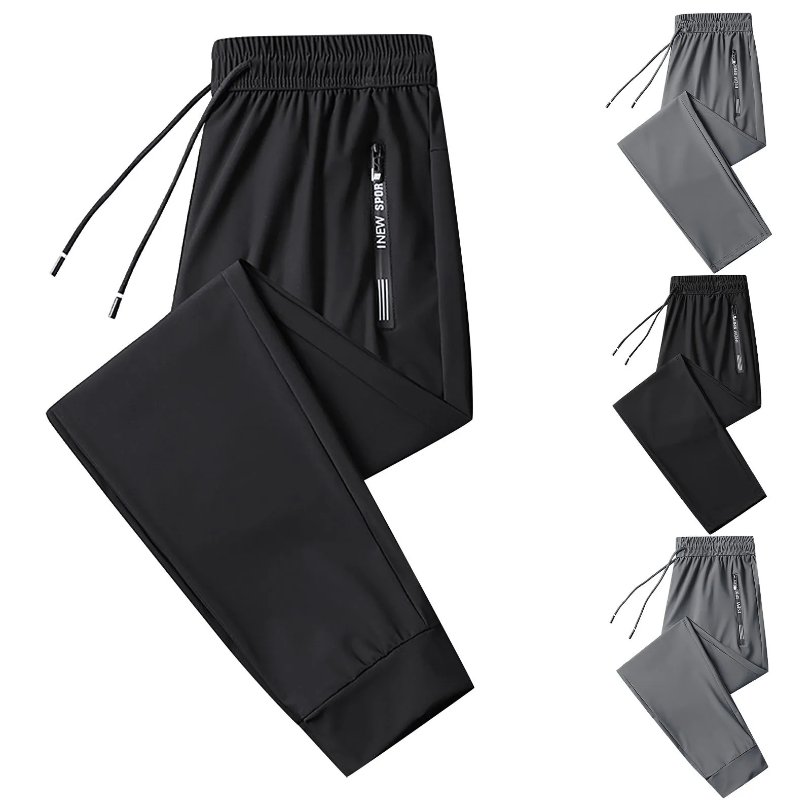 

Брюки мужские ультратонкие из вискозы, охлаждающие быстросохнущие спортивные повседневные штаны, свободные дышащие уличные тренировочные брюки для фитнеса, на лето