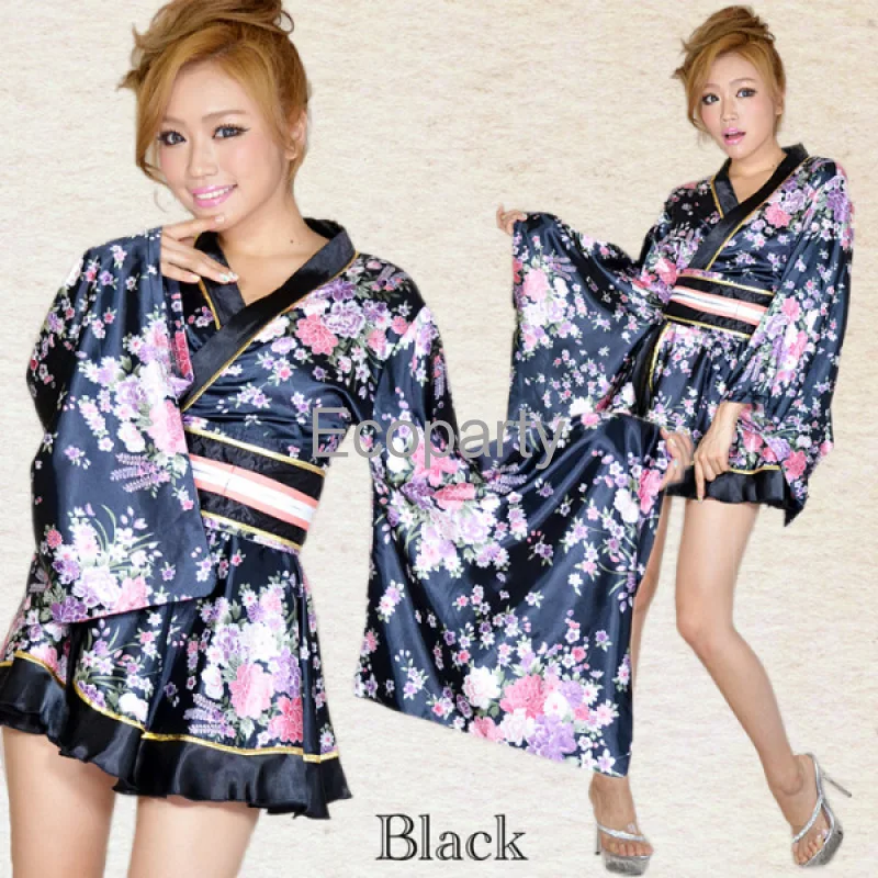 Women Silk Satin Japanese Kimono Kawaii Sexy Long Sleeve Flower Printed Mini Dress Bathrobe Gown Halloween Stage Show Costume
Women Silk Satin Japanese Kimono Kawaii Sexy Long Sleeve Flower Printed Mini Dress Bathrobe Gown Halloween Stage Show Costume
