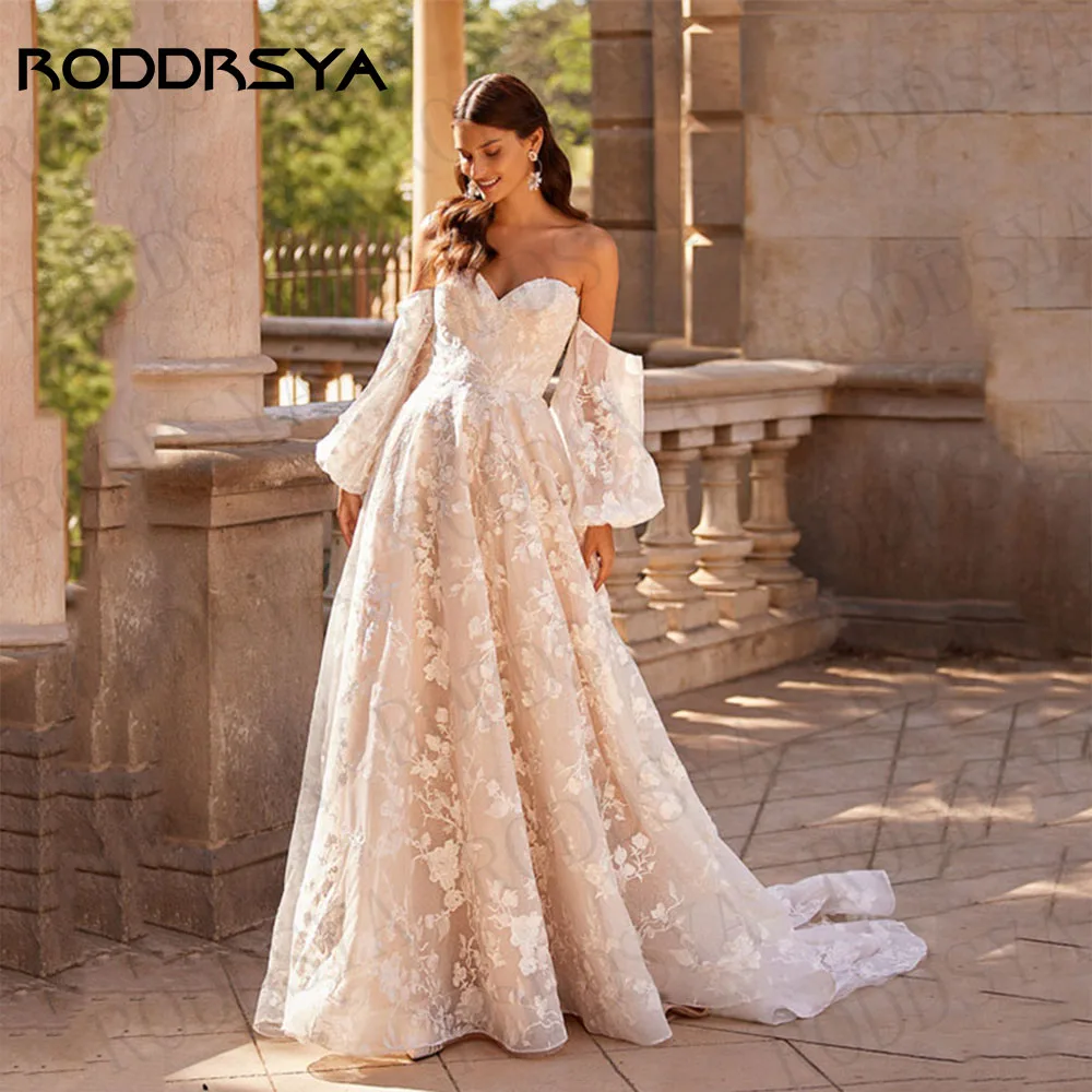 RODDRSYA Detachable Puff Sleeves Lace Wedding Dresses A-Line Exquisite Bridal Gowns Appliques Sweetheart Neck Vestido De Novia
RODDRSYA Detachable Puff Sleeves Lace Wedding Dresses A-Line Exquisite Bridal Gowns Appliques Sweetheart Neck Vestido De Novia