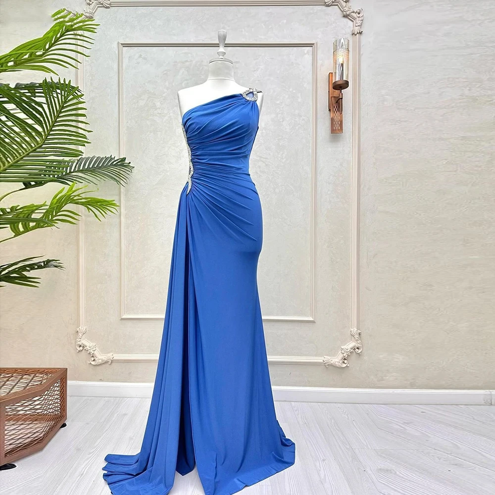 2024 New Evening Dress Simple Blue Satin One Shoulder Mermaid Elegant Side Split Party Prom Gowns Custom Formal Occassion Dress
2024 New Evening Dress Simple Blue Satin One Shoulder Mermaid Elegant Side Split Party Prom Gowns Custom Formal Occassion Dress