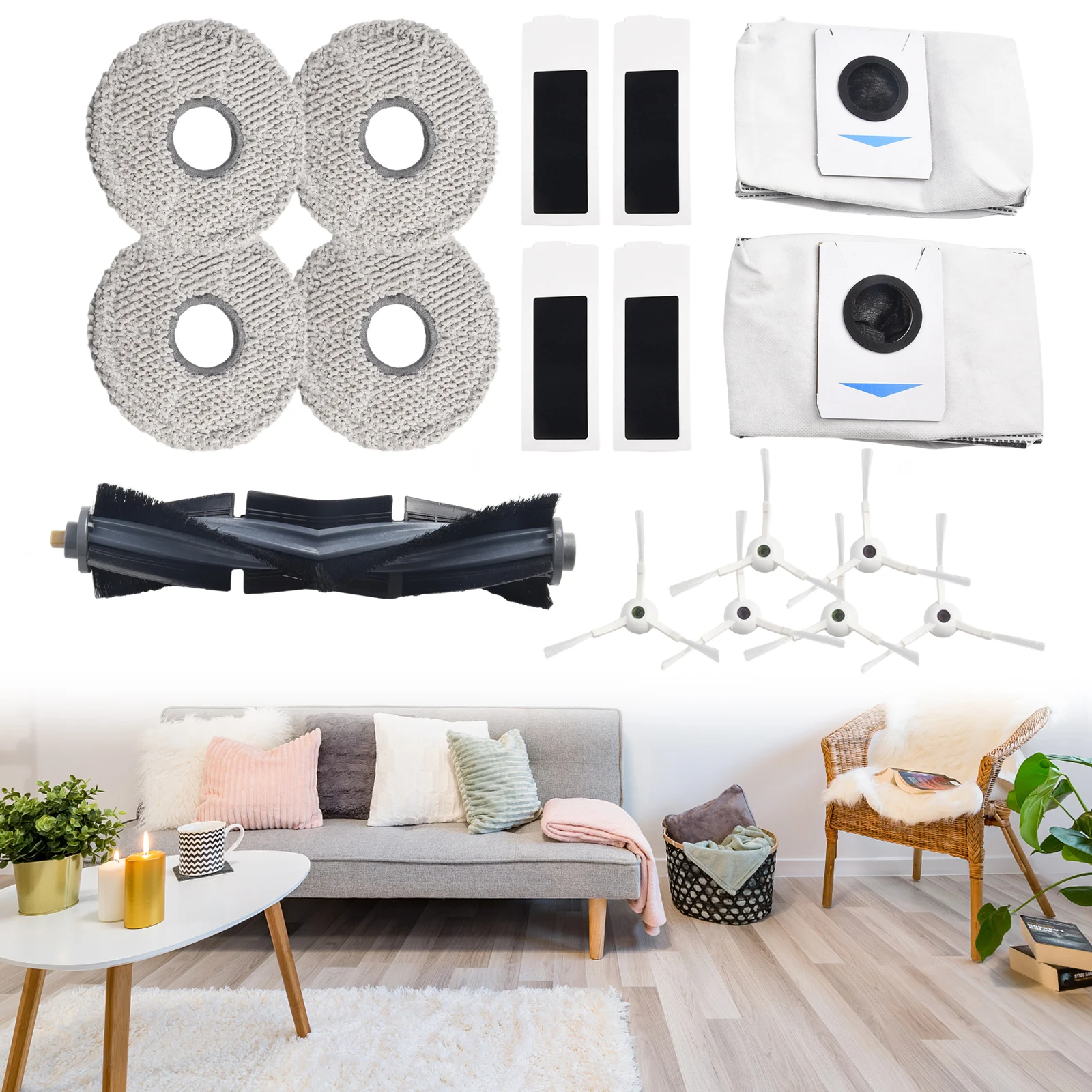For ECOVACS For Deebot T20 Accessories Robot Vacuum Cleaner Parts Dust Bag Hepa Filter Main Side Brush Mop Dustbin
For ECOVACS For Deebot T20 Accessories Robot Vacuum Cleaner Parts Dust Bag Hepa Filter Main Side Brush Mop Dustbin