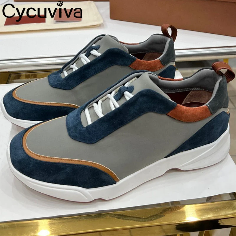 Hot Thick Sole Men Flat Casual Shoes Lace Up Patchwork Leather Designer Platform Sneaker Male Summer Walk Brand Shoes Men 2023
Hot Thick Sole Men Flat Casual Shoes Lace Up Patchwork Leather Designer Platform Sneaker Male Summer Walk Brand Shoes Men 2023