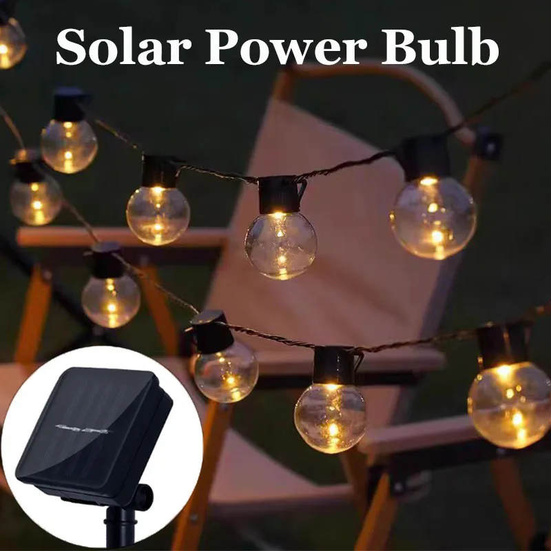 

LED Globe String Lights Outdoor Solar Power Bulbs Lamp Fairy Light Waterproof Extendable for Wedding Garden Party Decor