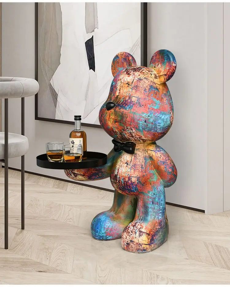 Home Decor Creative Doll Bear Floor Ornament Living Room Trend Soft Decoration Welcome Reception Storage Tray Animal Statue Gift Home Decor Creative Doll Bear Floor Ornament Living Room Trend Soft Decoration Welcome Reception Storage Tray Animal Statue Gift