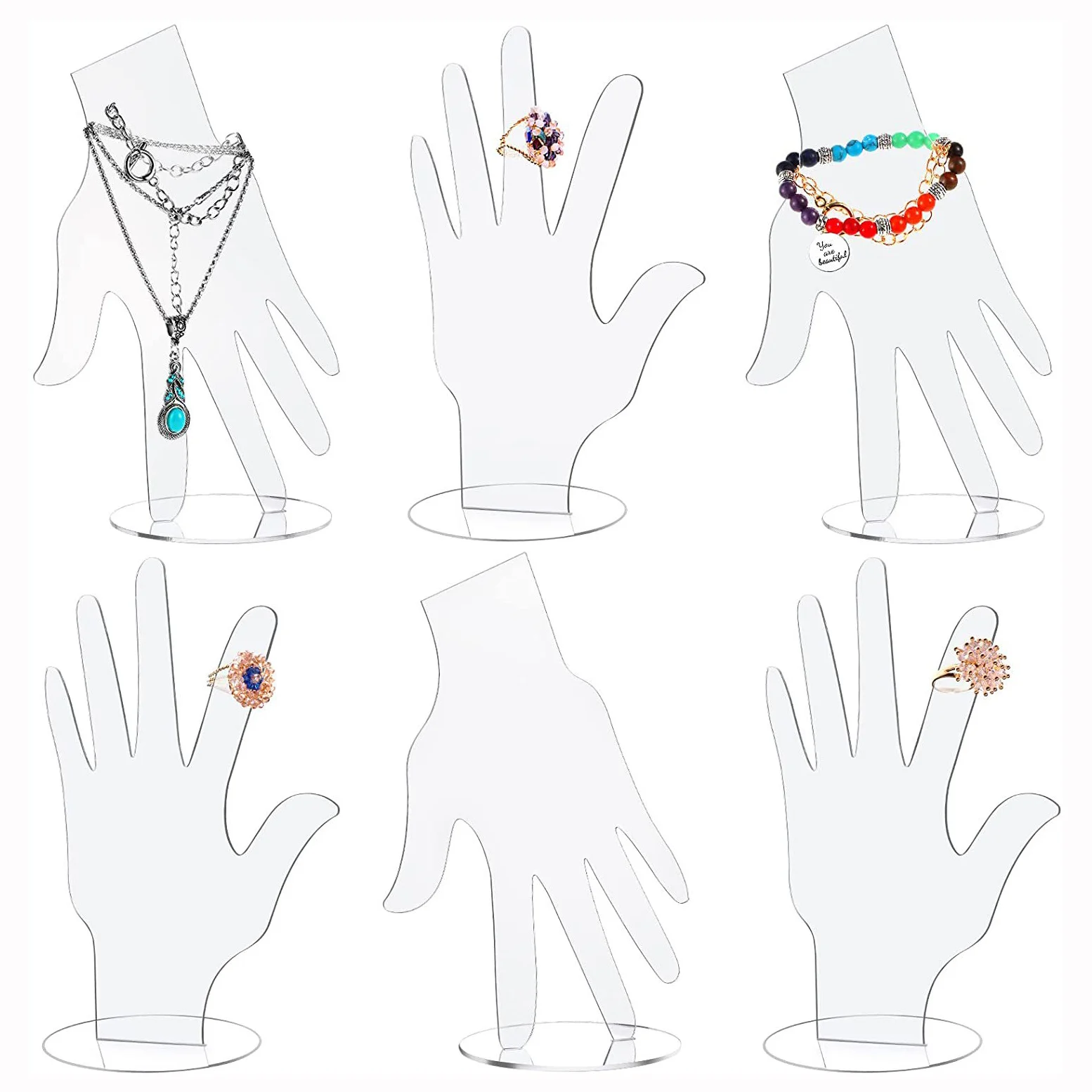 5/10 Pcs Acrylic Hand Form Jewelry Display Stand Hand Ring Holder Jewelry Display For Bracelet Necklace Organizer Jewelry Holder
5/10 Pcs Acrylic Hand Form Jewelry Display Stand Hand Ring Holder Jewelry Display For Bracelet Necklace Organizer Jewelry Holder