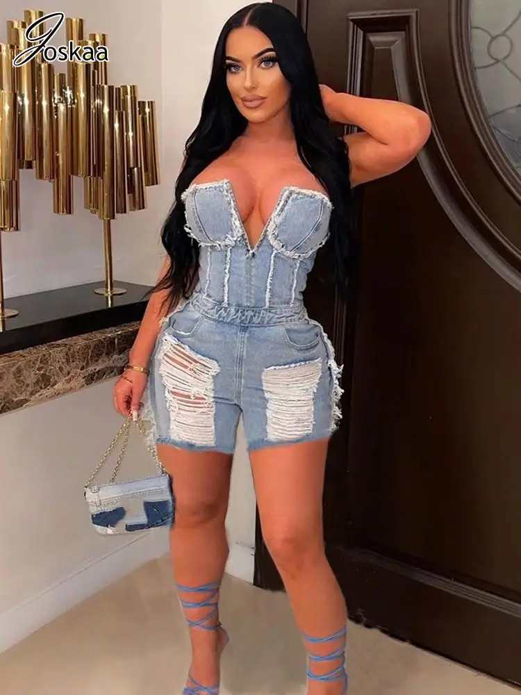 Joskaa Sexy Hollow Out Blue Playsuits Women Hipster Wrapped Chest Sleeveless One Piece Rompers 2023 Fashion Overalls Streetwear
Joskaa Sexy Hollow Out Blue Playsuits Women Hipster Wrapped Chest Sleeveless One Piece Rompers 2023 Fashion Overalls Streetwear
