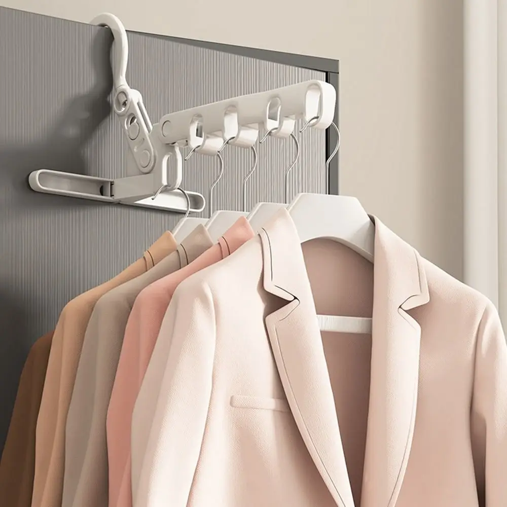 Пластиковая Складная подвесная вешалка для одежды, дорожный складной органайзер для хранения одежды с 5 отверстиями 
Пластиковая Складная подвесная вешалка для одежды, дорожный складной органайзер для хранения одежды с 5 отверстиями
