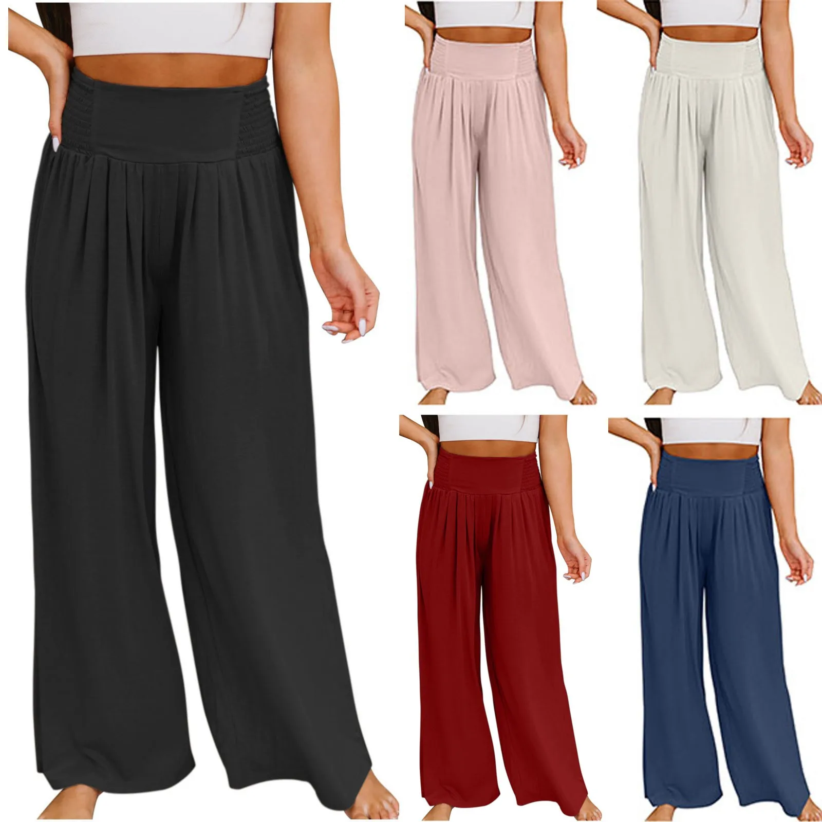 

Casual Baggy Pants Modal Women Harem Pants Comfy Yoga Pants Loose Belly Dance Dance Wide Leg Trousers