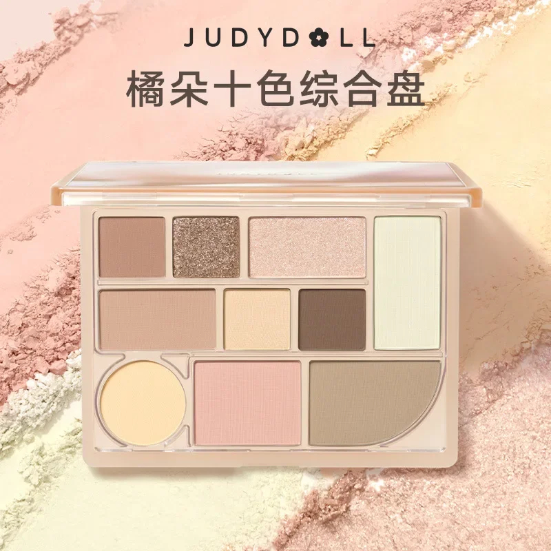 

Judydoll 10 Colour Eyeshadow Palette Contour Bronze Multifunction Matte Pressed Glitter Rare Beauty Female Makeup Cosmetics