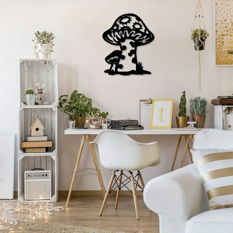 

Металлический Железный гриб для сада, уличная металлическая настенная подвеска, металлическое художественное украшение для интерьера, домашнее и офисное настенное украшение, настенное искусство, для дома