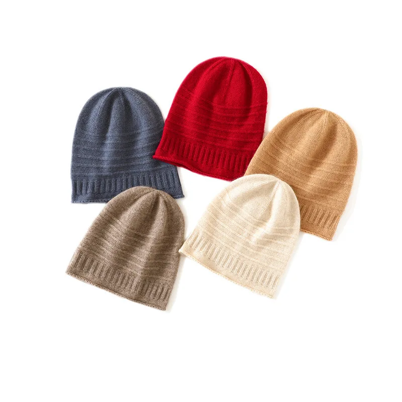 

Cashmere Hat Spring And Autumn New Men's And Women's General Use Solid Color Thick Warm Fashion Curling Knitted Casual Hat