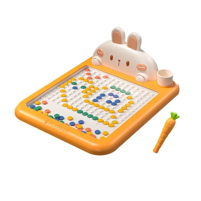 

Magnetic Drawing Board for Preschoo Kids Learning Toy with Colorful Magnets and Pen and Flashing Cards Set