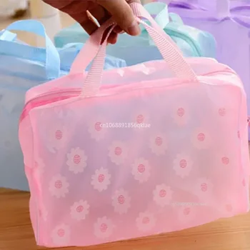 A Bolsa Multiuso Perfeita para Organização e Estilo 10 Transparent Waterproof PVC Cosmetic Storage Bag Multicolour Women Organizer for Makeup Pouch Compression Travelling Bath Bags